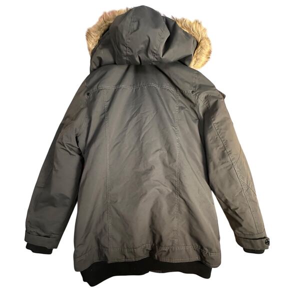 Noize Gray Ella Parka Winter Faux Fur Detachable Hood Jacket Women Sz L Ski Snow - Picture 3 of 16